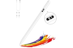 MoKo Penna Stilo per Touch Screens Universali, Stilo Capacitivo a Ricarica Rapida per Apple iPad/iPhone/Samsung/Lenovo/iOS/Android Tablets/Smartphone/Xiaomi, Stilo Penna con Display Elettrico, Bianco