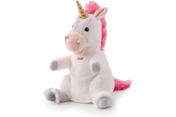 Marionnette Licorne Trudi | Marionnettes et marionnettes en Peluche pour Le théâtre Trudi. Jeu pour Les Enfants. Racontez et créez des Histoires. | 17x30x17cm S | Puppets | modèle 29910