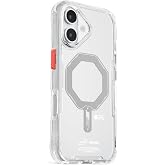 iPhone 17 ile Uyumlu Kılıf Mag-Şarj &Ouml;zellikli Şeffaf Airbag Tasarımlı Skinarma Saido Kapak (Şeffaf)