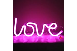 DAKABUKA Letreros LED de neón con USB o pilas para decoración del día de San Valentín, Navidad, cumpleaños, dormitorio de niñas, sala de estar (rosa)