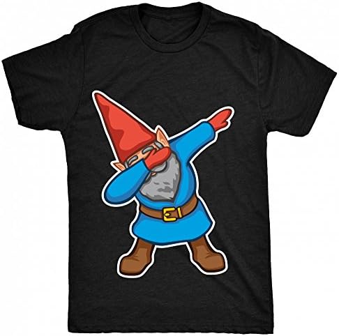 Pablo Prints Dabbing GNOME Mens T Shirt - Black - Medium