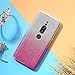 Produktbild EINFFHO Sony Xperia XZ2 Premium Silikon Hülle, [2 in 1] Kristall Glänzend Gradient Glitzer Weich Silikon Handyhülle Schutz Etui Bumper Schutzhülle Case Handy Hülle für Sony Xperia XZ2 Premium, rosa