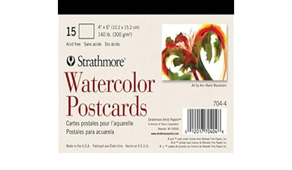 Strathmore Watercolor Postcard Paper Pad 4/"X6/"-15//Pkg