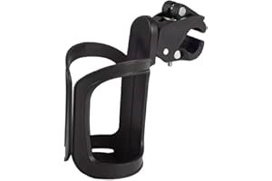 Orco Bike Bottle Holder, Black Bicycle Cup Holder 360 Degrees Rotation Cycling Water Bottle Cages; fit Bicycles, Mountain Bikes, Prams and Wheelchair