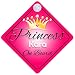 Princess Kara On Board Personalised Girl Car Sign Baby / Child Gift 001