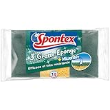 Spontex  Eponges Combinés Grattantes  3 Eponges Gratte Eponge plus Microfibre  Lot de 2