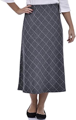 Nightingale Collection Womens Winter Skirts Straight Flare Skirt Herringbone Tweed 31 Inch Long Length