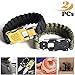 Produktbild BASON Survival Armband,Paracord Armband, Selbstverteidigungsmesser des rostfreien Stahls, Fallschirmseil kann entsprechend der Größe Ihres Handgelenks gestrickt Werden. 2Pack