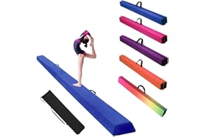Alondy Barra de Equilibrio Gimnasia,Viga de Equilibrio Plegable, Viga de Equilibrio de Capa Flocada, Equipo de Equilibrio para Niños, Barra Plegable de Equilibrio Gimnasia Ritmica