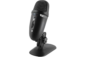 Cyber Acoustics Premium USB Condenser Microphone with Colored LED Lights - Featuring Dual Recording Patterns - Compatible with PC and Mac (CVL-2009)