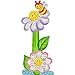 Fantasy Fields by Teamson Magic Garden Pink Childrens Wooden Wall Height Growth Chart TD-0072A