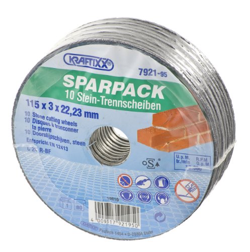 Kraftixx Trennscheiben 792195 (für Stein, 10er Sparpack, Durchmesser 115mm)