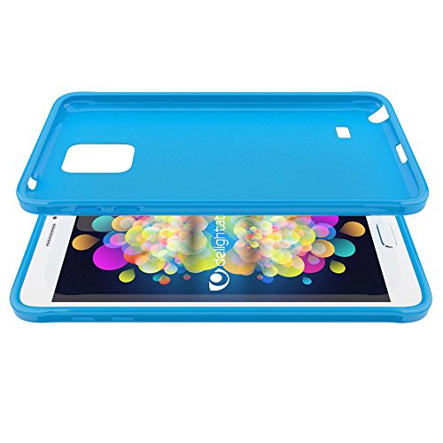 Samsung Galaxy Note 4 Funda Carcasa de NALIA  Protectora Movil TPU Silicona Ultra-Fina Gel Bumper  Goma Cubierta Jelly Cobertura Delgado Cover Case para Telefono Samsung Note 4 - Azul