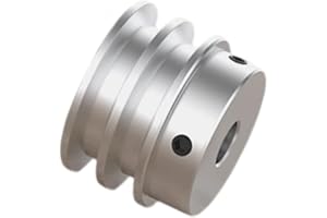 CHANCS doppia scanalatura V-cinghia puleggia 40mmOD 8mm foro fisso puleggia per albero motore macchina di perforazione 6mm (1/4") PU Round Belt