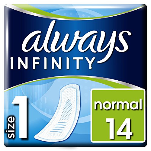 Price comparison product image Always Infinity Normal Sanitary Towels 14 Pads,  Size 1,  Revolutionary Technology