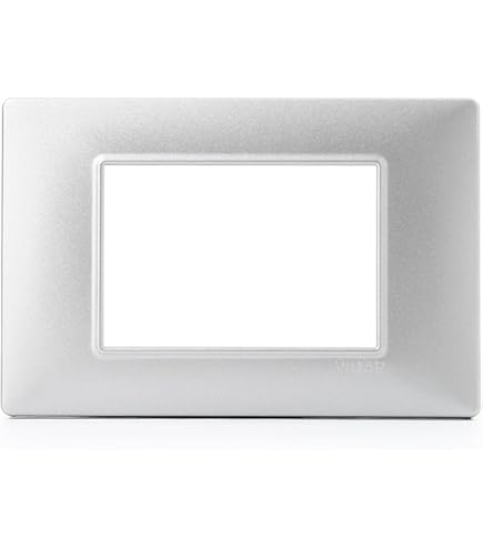 Vimar Plana 3-fach Rahmenplatte – 10 Stück, Weiß, Technopolymer, Für Schalter & Steckdosen, Modular Erweiterbar