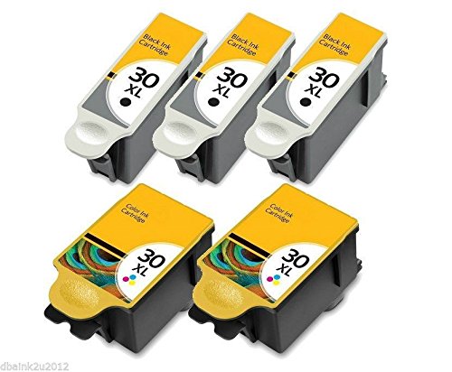 win-tinten 5 Kodak 30 BK/C Kompatible Druckerpatrone als Ersatz für Kodak ESP 1.2 3.2 ESP C110 C115 C310 C315 C330 C360 ESP Office 2150 2170
