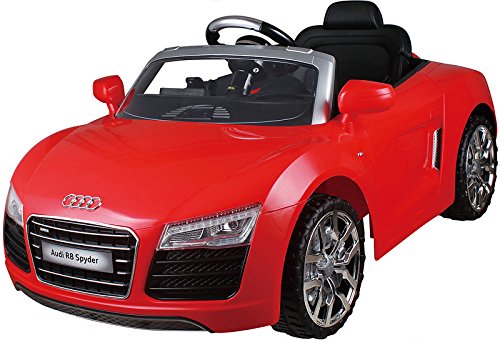 AUDI R8 Spyder V10 Coupe 12V Kinder Elektroauto Elektro Kinderauto Kinderfahrzeug (Rot)