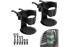 YDHfdc 2 Piezas Portavasos para Coche Universal Posavasos Coche Ajustable Soporte Botella Coche con Clips para Ceniceros de Automóviles, Tazas de Café y Latas de Bebidas