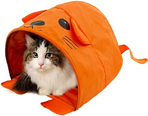 FENGRUIUI Cartoon Shape Cat Tent With Sound Cat Toys Mouse Collapsible Pet Sleeping Bed Tunnel For Puppy Kitten Pet Cute Animals House