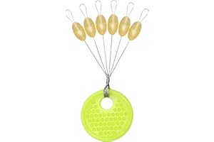 Drchoer Lot de 150 butées de pêche en caoutchouc 6 en 1, noir ovale, taille L, M, S disponibles