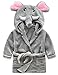 Produktbild Tkria Baby Mdchen Jungen Kleinkind Sugling Bademntel Morgenmante Kapuze Schlafanz¨¹ge Badetuch Flanell Fleece F¨¹r Kinder 1 2 3 4 5 Jahr (4-5 Jahre/110, Grau-2)