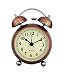 Vintage Look Copper Twin Bell Bending Glass Table Alarm Clock With Night Led Light - EDALRM005 RS.549.00