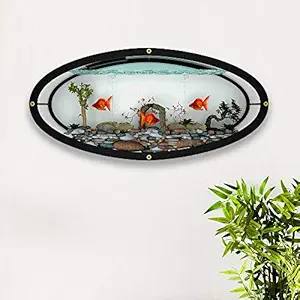 WallMantra Elegant Oval Transparent Wall Aquarium/Terrarium