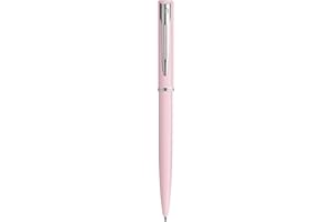 Waterman Allure - Penna a Sfera, Corpo Laccato Opaco con Finiture Cromate, Punta Media, Inchiostro Blu, con Confezione Regalo, Penna Roller, Rosa (Macaron Pink)