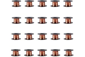 Hilitand Emaillierter Kupferdraht Draht, 0,1 mm, 20 Rollen, Magnet-Wickeldraht, Reparaturdraht, 15 m, zum Verbinden oder Löten