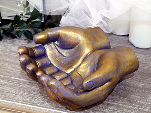 Garden-Mile-Vintage-Effet-Bronze-Ouvert-Mains-Sculpture-Prsentoir-Fantaisie-Salle-De-Bain-Support-Porte-Savon-Boite--Bijoux-Uniques-Dco-Shabby-Chic-Maison-Support-De-Tlphone-Portable