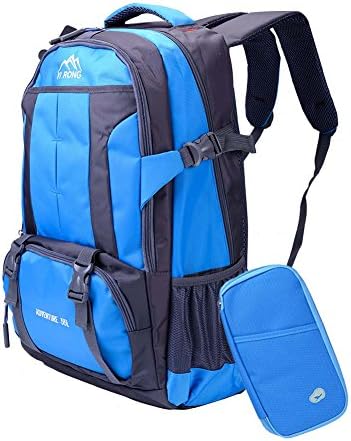 Laptop Travel Backpack, OYD Business Water Resistant Polyester Laptop Backpack Outdoor Backpack 21-Inch Lightweight Backpack Foldable Backpack ultralight backpack for Camping (Blue)