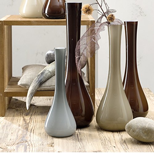 Leonardo Glas Vase Sacchetta, 40 cm, grau - 2