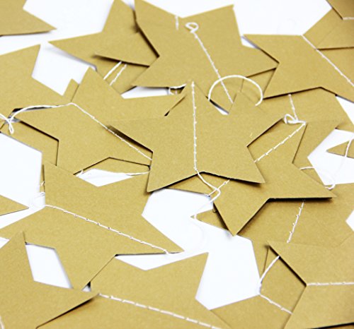 SUNBEAUTY 4 Meter fünfeckige Sternketten String Papier Girlande Party Feier Dekoration - 8