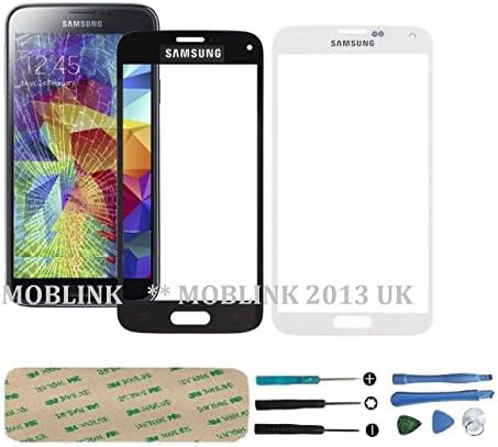 Moblink - Replacement Front Outer Glass Screen Lens For Samsung Galaxy S5 MINI SM-G800F - Tools Included (GLUE / ADHEISVE FULL FACE)