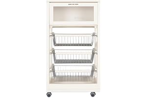 LIBEROSHOPPING.EU - LA TUA CASA IN UN CLIK LIBEROSHOPPING.eu - LA TUA CASA IN UN CLICK Carrello da Cucina con Ruote Prestige Lusso portapane e portafrutta (Laccato Avorio)