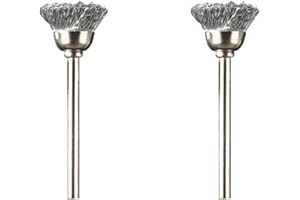 Dremel 442 Carbon Steel Brush Accessory Set, 2 Brushes (13 mm) for Cleaning and Removing Rust of Metal Materials