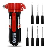 8 in 1 Screwdriver with torch and the emergency car escape tool glass hammer wit