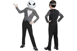 DISGUISE Disney - Costume ufficiale da Jack Skellington di Nightmare Before Christmas, per bambini, con maschera, costume per Halloween per bambini