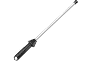 Sharpeak Total 45 cm/Rod Length 30 cm Ceramic Sharpening Steel Rod with Built-in Angle Guides and Anti-Breaking Cap, Honing to Razor-Sharp Knives, Ceramic Knife Sharpener, Ceramic honing Rod