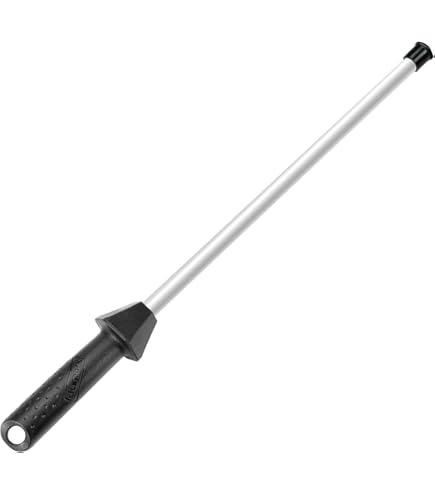 Fusil à Aiguiser Westmark 35,3 Cm - Rubis Fritté, Manche Plastique Ergonomique - Pour Couteaux Et Ciseaux