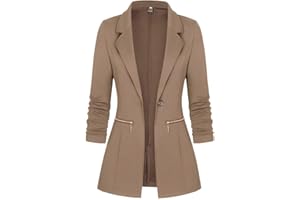 Onsoyours Blazer Donna Elegante Casual Cappotto Revers Slim Fit Ufficio Lavoro Business Blazer con 1 Bottone Corto OL Giacca Cardigan