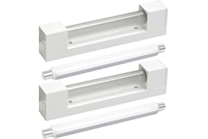 NCC-LICHT Loire Lino Lot de 2 appliques murales pour miroir de salle de bain avec ampoule 5 W S19 Blanc chaud 3000 K