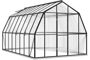 vidaXL Gewächshaus mit Fundamentrahmen Tomaten Treibhaus Tomatenhaus Frühbeet Garten Pflanzenhaus Gartenhaus Anthrazit 12,63m² Aluminimum