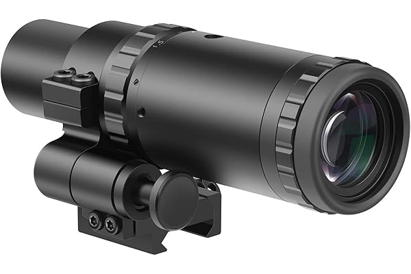 Feyachi M37 1.5X - 5X Loupe pour Point Rouge avec réglage de la Mise au Point par Montage latéral