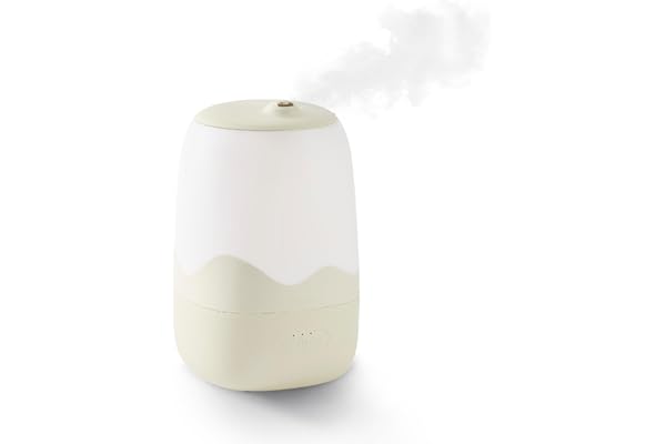 Babymoov Humidicateur d'air Wave - Vapeur Froide - Longue Autonomie Jusqu'à 26h (4L) - Minuterie 2, 4, 8h - Arrêt Auto Buse 360°- Simple d'Utilisation - Veilleuse Multicolore - Silencieux