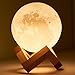 Produktbild 3D LED Touch Control Luna Nachtlicht Moon Lampe USB Ladekabel 10 XM 18 cm, 10 cm