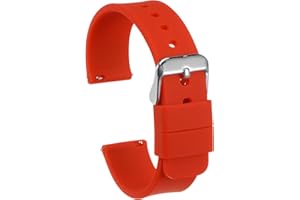 sourcing map Correa de Reloj de Silicona, Banda de Reloj de Caucho Blando de Repuesto con Hebilla de Acero Inoxidable Liberación Rápida, para Hombre Mujer