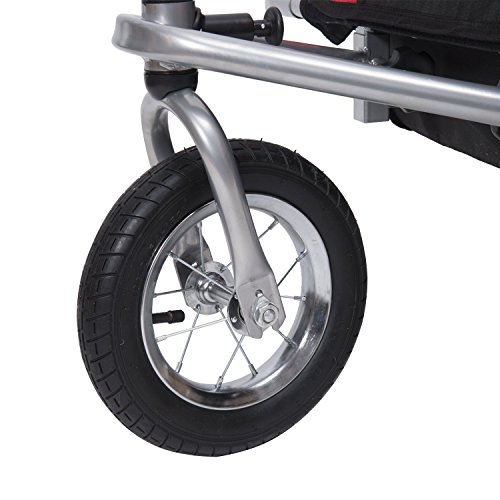 homcom 440-001RD 2 in 1 Fahrradanhänger Jogger 360° Drehbar für Kinder, rot / schwarz - 6