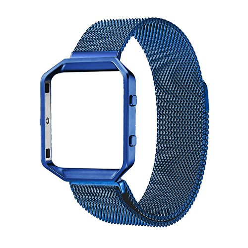 Fitbit Blaze Frame + Armband (6,7-8,1 Zoll) , mit Einzigartige Magnet-Verschluss, PUGO TOP Replacement Wrist Band Uhrenarmband fur Fitbit Fitness Uhr Blaze